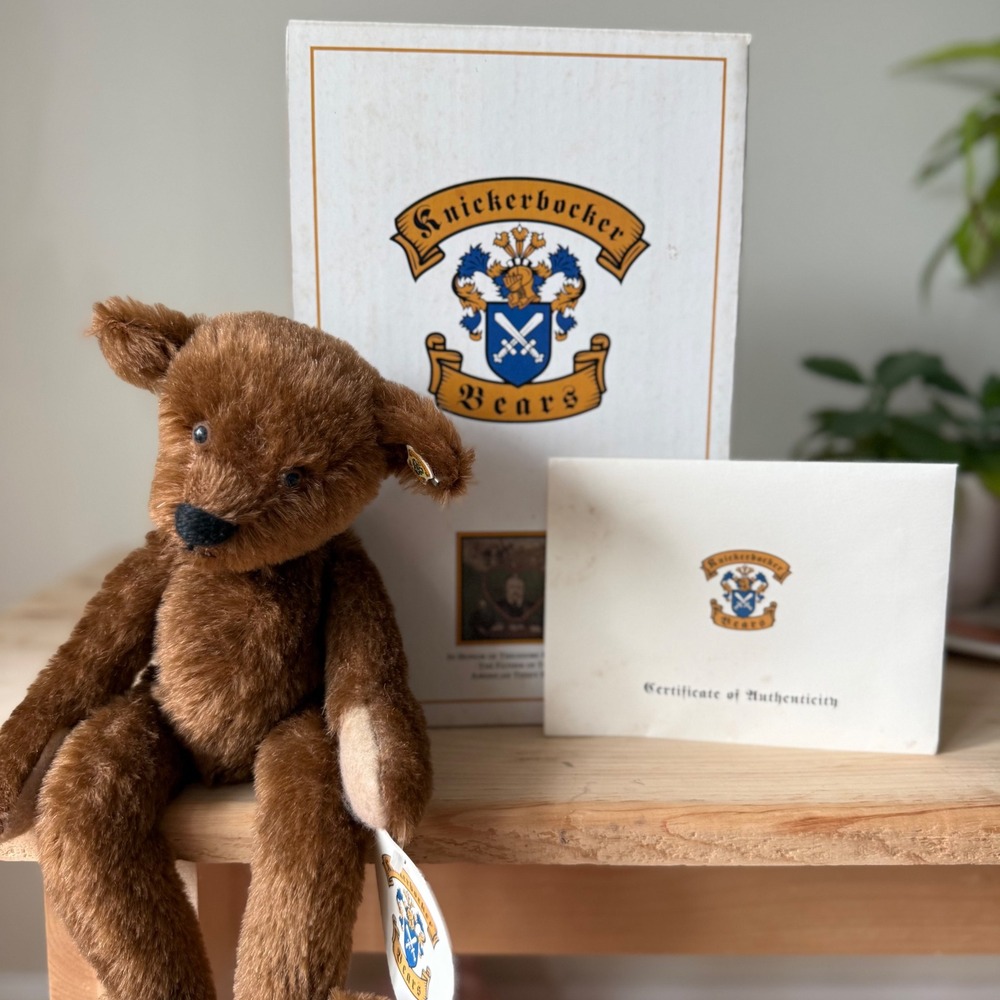 VTG Knickerbocker Bears Buddy Mohair Teddy Bear C6425 w/ Box & COA Jointed Plush